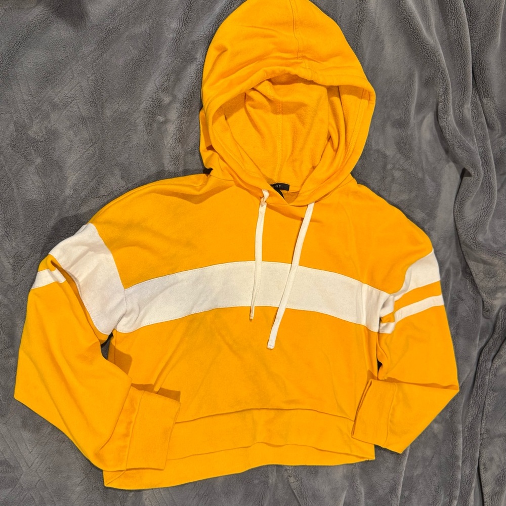 Forever 21 Yellow Hoodie with White Details